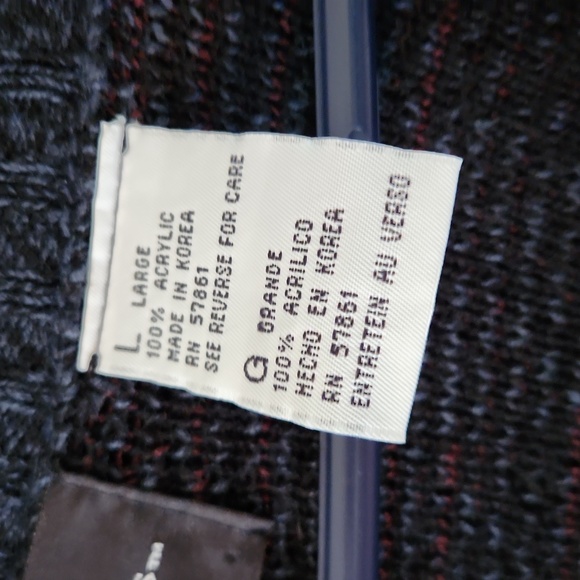 Vintage 90's Geometric Design Mens XL Cardigan Sweater - Picture 4 of 7